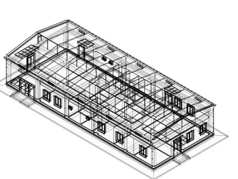 Industrial Building 3D Model