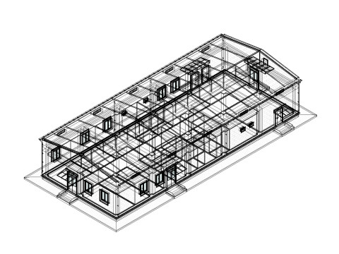 Industrial Building 3D Model