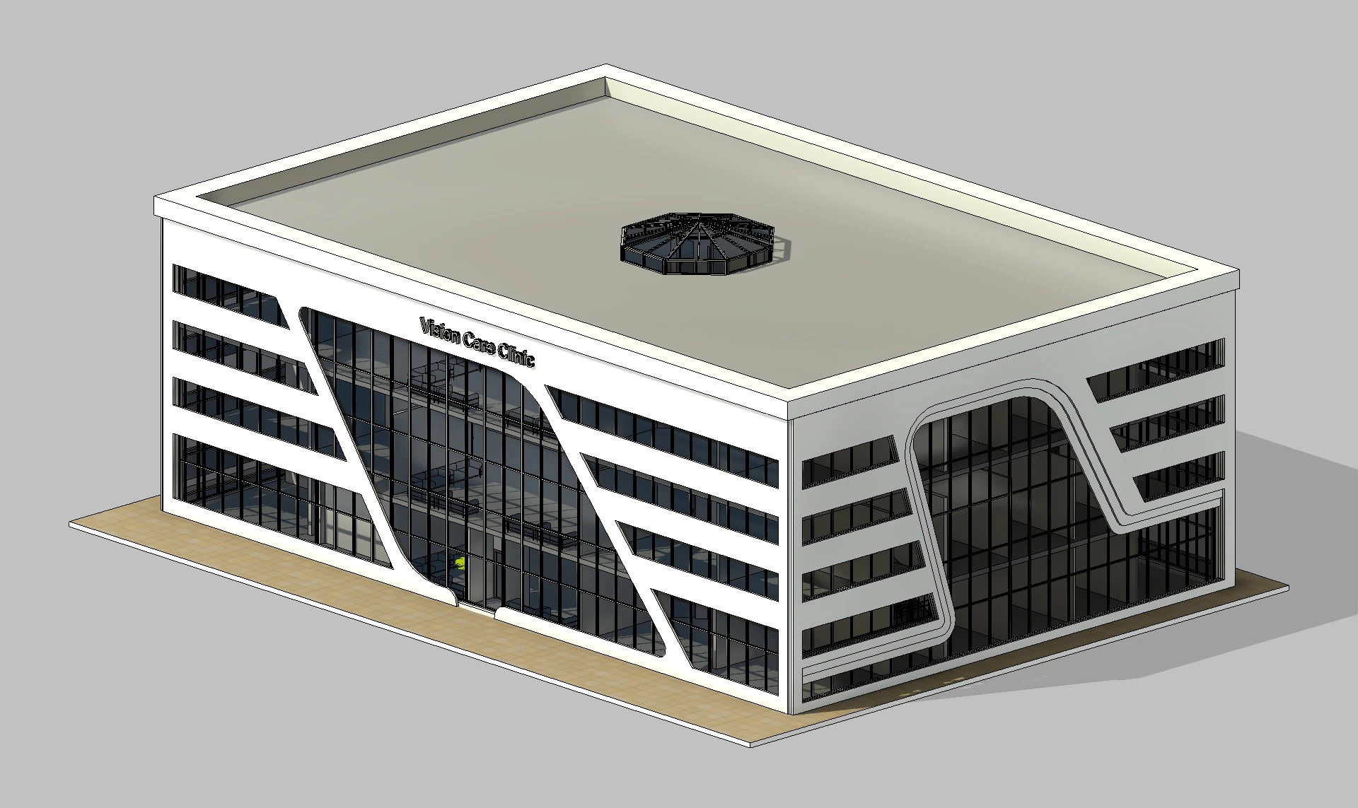 Vision Care Clinic Medical Center Revit Model 3D Model .c4d .max .obj .3ds .fbx .stl .blend