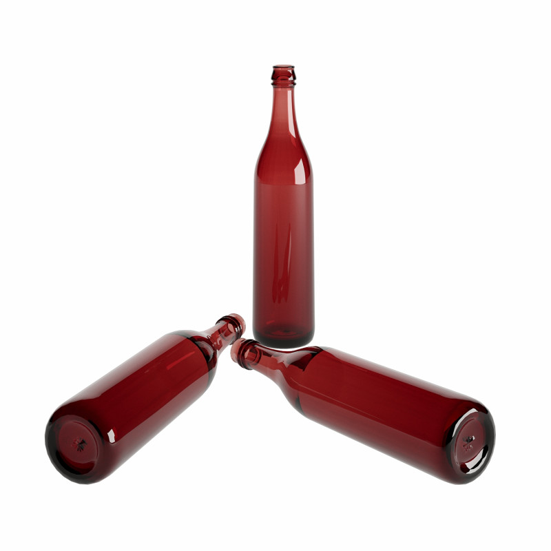 Glass Bottle 3D Model .c4d .max .obj .3ds .fbx .stl .blend 