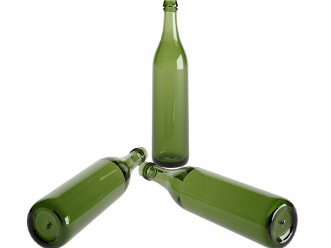Glass Bottle 3D Model