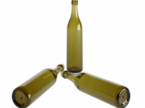 Glass Bottle 3D Model
