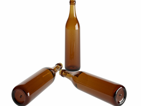 Glass Bottle 3D Model
