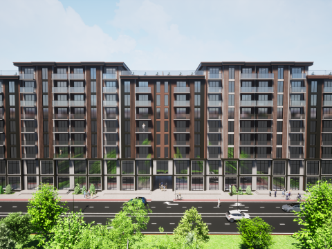 Revit 9-Storey Apartment 3D Model