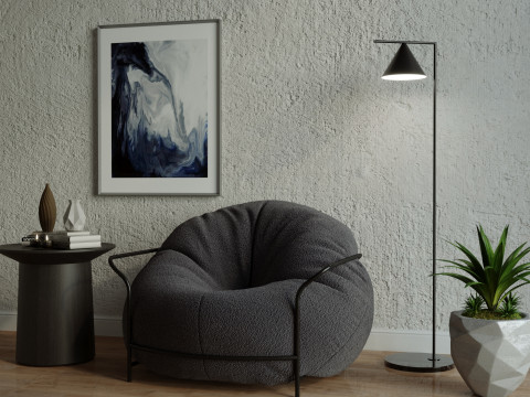 Koncepcja sceny wewnętrznej Model 3D