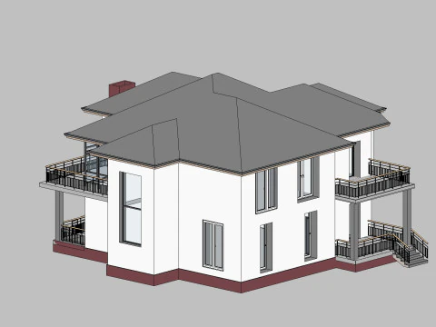 Revit Building 02 3D Model
