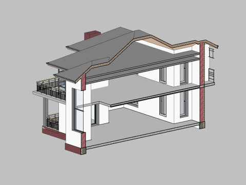 Revit Building 02 3D Model