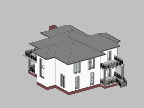 Revit Building 02 3D Model