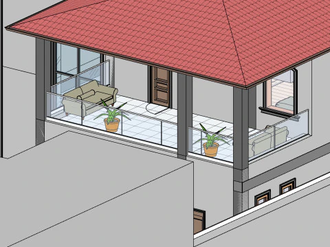 Revit House 5 3D Model