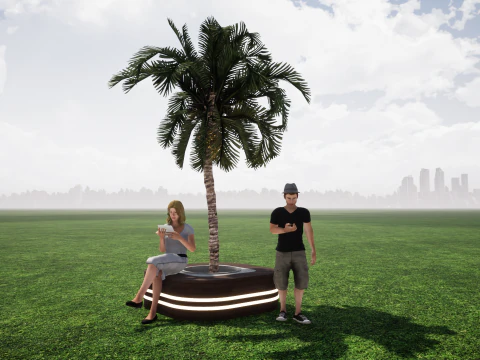 Bench 08 3D Model