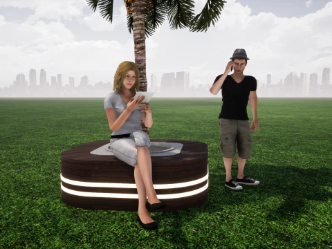 Bench 08 3D Model