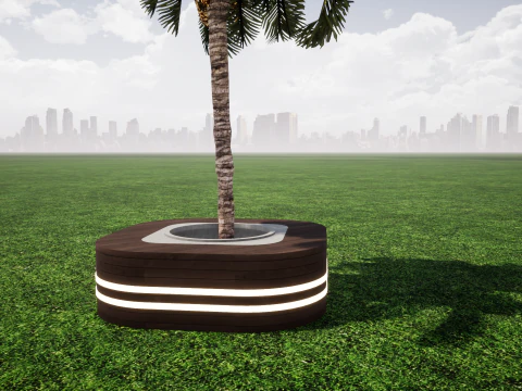 Bench 08 3D Model
