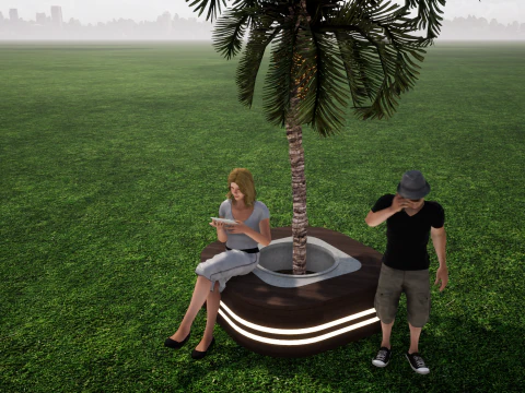 Bench 08 3D Model