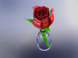 red rose 3d 3D Модель