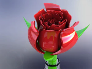 red rose 3d 3D Model