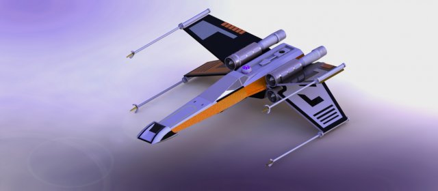 x-wing starfighter from star wars 3D मॉडल .c4d .max .obj .3ds .fbx .stl .blend 