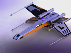 x-wing starfighter from star wars 3D-Modell