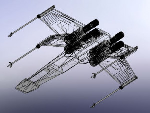 x-wing starfighter from star wars 3D मॉडल