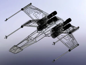 x-wing starfighter from star wars 3D Model