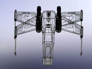 x-wing starfighter from star wars 3D मॉडल