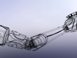 robotic arm futuristic Modello 3D