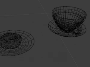 donut with coffe 3d 3D Model