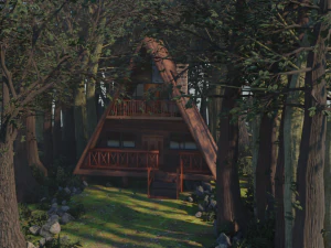 숲속의 오두막 3D 모델