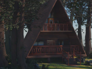 cabin in the forest 3D Model