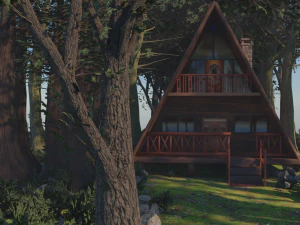 cabin in the forest 3D Model