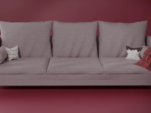 沙发渲染 3D 模型