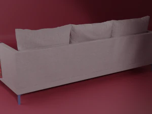 沙发渲染 3D 模型