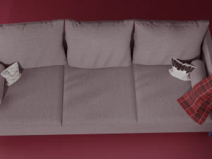 沙发渲染 3D 模型