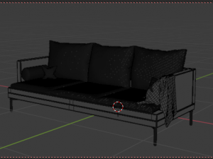 couch render 3D Модель