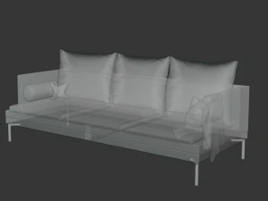 沙发渲染 3D 模型