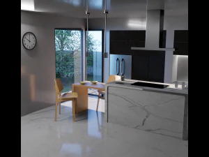 interior elegante da cozinha Modelo 3D