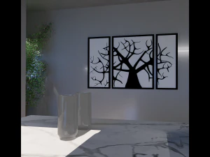 interior elegante da cozinha Modelo 3D