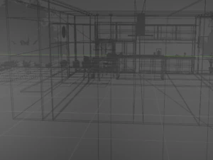 interior elegante da cozinha Modelo 3D