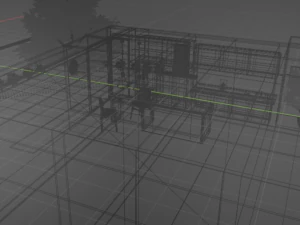 interior elegante da cozinha Modelo 3D