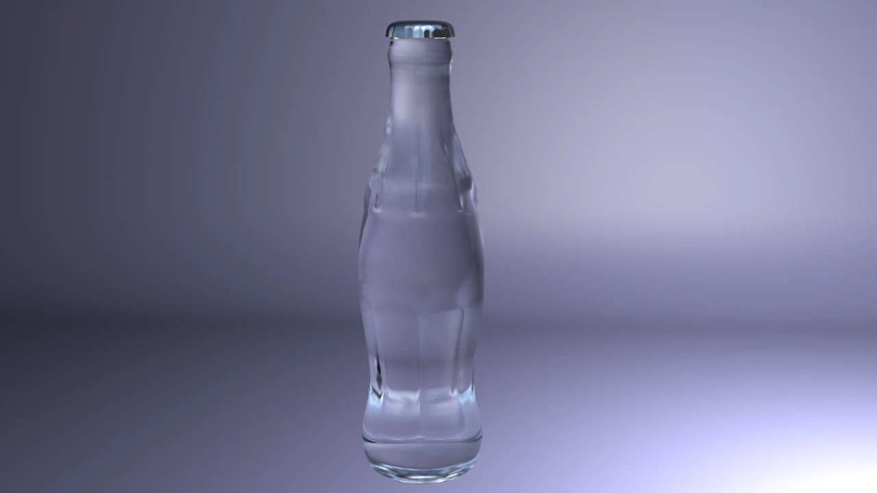 glass battle with metallic cap 3D Model .c4d .max .obj .3ds .fbx .stl .blend 