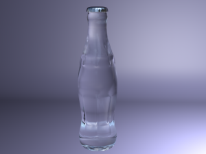 glass battle with metallic cap 3D 모델