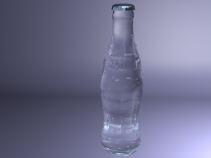 glass battle with metallic cap 3D 模型
