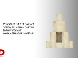 persian battlement Model 3D