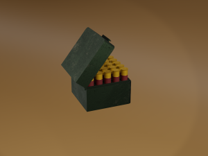 A box of bullets of 12mm caliber 3D 모델