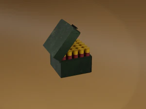 Una scatola di proiettili di calibro 12 mm Modello 3D