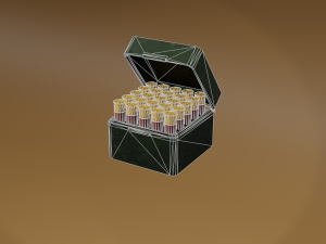 A box of bullets of 12mm caliber 3D 모델