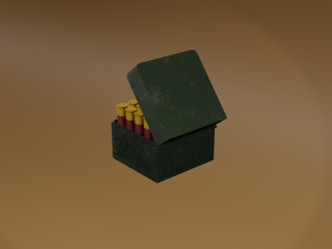 A box of bullets of 12mm caliber 3D 모델