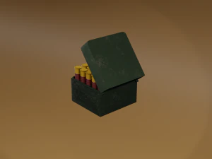 Una scatola di proiettili di calibro 12 mm Modello 3D