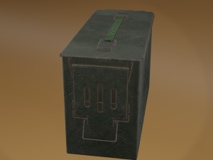 The box is a 556 caliber cartridge of the NATO sample Modelo 3D