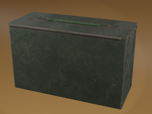 The box is a 556 caliber cartridge of the NATO sample Modelo 3D