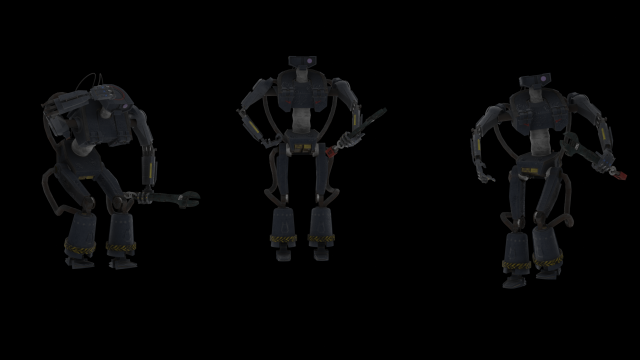 Robot repairman 3D Model .c4d .max .obj .3ds .fbx .stl .blend 